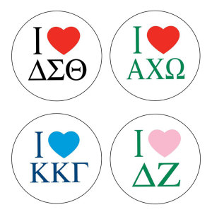 20MM love AKA zeta phi beta Print glass snaps buttons DIY jewelry