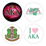 20MM AKA Print glass snaps buttons DIY jewelry