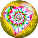 20MM love Print glass snaps buttons  DIY jewelry