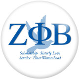 20MM zeta phi beta Print glass snaps buttons DIY jewelry