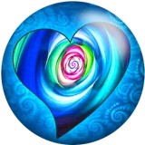 20MM love Print glass snaps buttons  DIY jewelry
