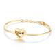 Stainless steel mama heart-shaped Mother's Day adjustable bracelet