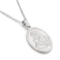 Stainless steel oval necklace Mother's Day gift