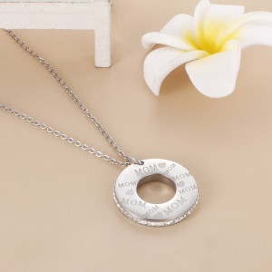 Stainless steel Mother's Day gift necklace earring set Mom