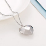 Stainless steel love hollow female cut heart-shaped necklace