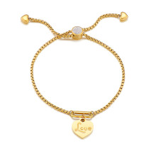 Stainless steel love Valentine's Day gift drawable bracelet