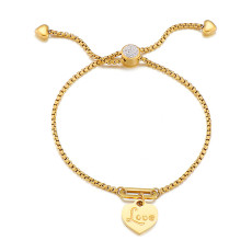 Stainless steel love Valentine's Day gift drawable bracelet
