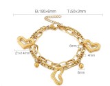 Stainless steel multi-layer bracelet female love ball bracelet