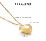 Stainless steel love hollow female cut heart-shaped necklace