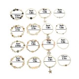 Pearl bracelet metal spacer bracelet starfish life tree pearl pendant bracelet elastic suit