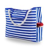Large-capacity beach bag portable cross-body fashionable printed women's canvas one-shoulder handbag