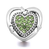 20MM Love design Rhinestone  Metal snap button charms