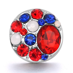 20MM design Rhinestone  Metal snap button charms