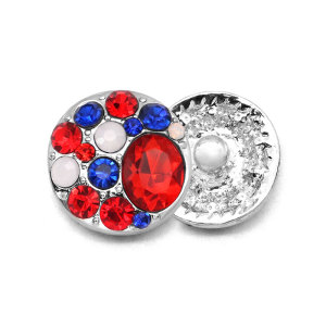 20MM design Rhinestone  Metal snap button charms