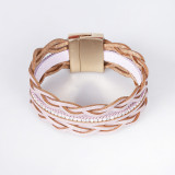 Woven multi-layer leather bracelet