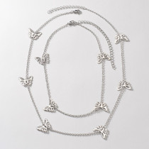 Stainless steel hollow butterfly necklace