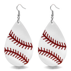 Acrylic Double sided pattern transparent new American flag basketball baseball volleyball earrings