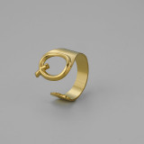 26 letters Stainless steel adjustable  ring