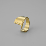 26 letters Stainless steel adjustable  ring