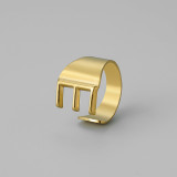 26 letters Stainless steel adjustable  ring