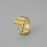 26 letters Stainless steel adjustable  ring