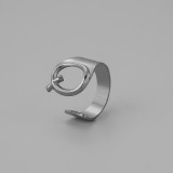 26 letters Stainless steel adjustable  ring