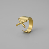 26 letters Stainless steel adjustable  ring