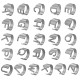 26 letters Stainless steel adjustable  ring