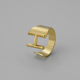 26 letters Stainless steel adjustable  ring