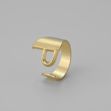 26 letters Stainless steel adjustable  ring
