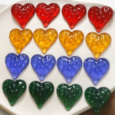 12MM love resin semi-transparent concave-convex texture diy snap button charms