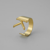 26 letters Stainless steel adjustable  ring