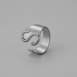 26 letters Stainless steel adjustable  ring