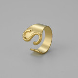 26 letters Stainless steel adjustable  ring