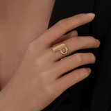 26 letters Stainless steel adjustable  ring