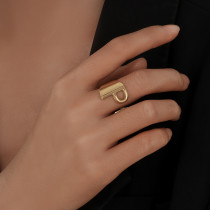 26 letters Stainless steel adjustable  ring
