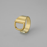 26 letters Stainless steel adjustable  ring