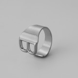 26 letters Stainless steel adjustable  ring
