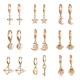 Star Moon Love Zircon Copper Earrings