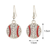 Sports Rugby Softball Basketball Baseball Diamond Alloy Earrings