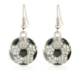 Sports Rugby Softball Basketball Baseball Diamond Alloy Earrings