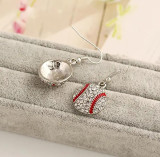 Sports Rugby Softball Basketball Baseball Diamond Alloy Earrings