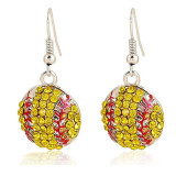 Sports Rugby Softball Basketball Baseball Diamond Alloy Earrings