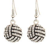 Sports Rugby Softball Basketball Baseball Diamond Alloy Earrings