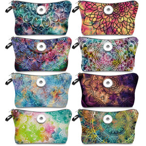 Datura Makeup Bag Multi-functional Dumpling Storage Wash Bag fit 20mm snaps chunks Snaps button jewelry wholesale