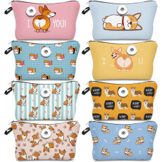 Koki Makeup Bag Multi-functional Dumpling Storage Wash Bag fit 20mm snaps chunks Snaps button jewelry wholesale