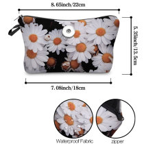 Small Daisy Makeup Bag Multi-functional Dumpling Storage Wash Bag fit 20mm snaps chunks Snaps button jewelry wholesale
