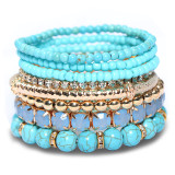 Multi-layer Bohemian bracelet glass beads bracelet