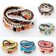 Bohemian 4-layer rice bead mixed multi-color bracelet