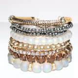 Multi-layer Bohemian bracelet glass beads bracelet